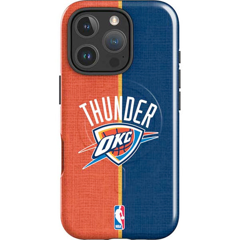 NBA OKC Thunder Split iPhone 16 Pro Magsafe Impact Case